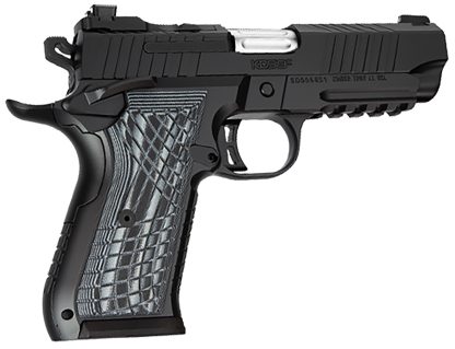 Kimber Mfg.,inc 3100017 KDS9C  9mm 10+1 4.09" KimPro Black Front and Rear Serrations Stainless Steel Slide Black Gray and Black Crosshatch Cut G-10 Grip