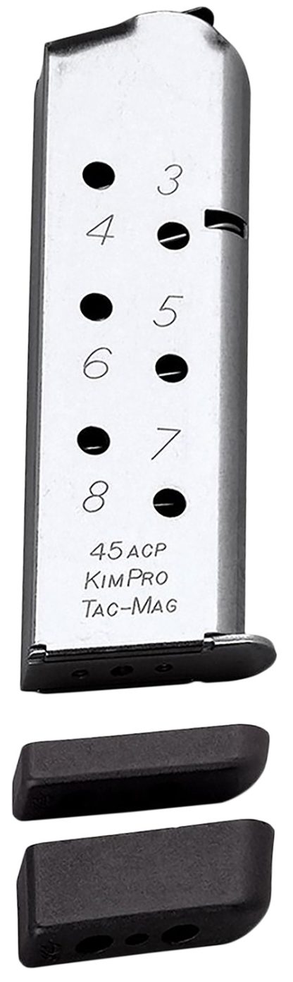Kimber Mfg.,inc 1100721A Tac-Mag  8rd 45 ACP Silver Stainless Steel