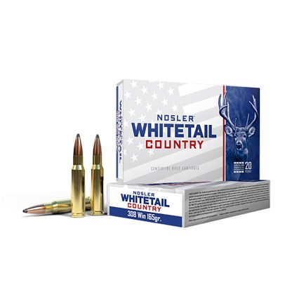 Nosler 40120 Whitetail Country 308Win 165gr Spitzer Boat Tail 20 Per Box/10 Case