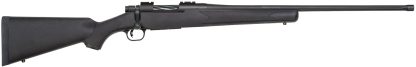 Mossberg 28243 Patriot  Full Size 6.5 PRC 4+1 24" Matte Blued Fluted Threaded Barrel, Drilled & Tapped Matte Blued Stainless Steel Receiver, Black Fixed Synthetic Stock