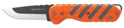 Outdoor Edge HTX30B6C Razor HTX  3" Folding Plain 420J2 SS Blade Orange/Gray