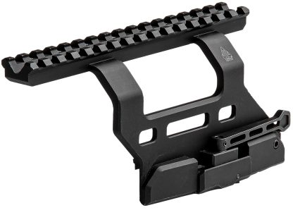 Leapers MTUAK01 Quick-Detachable AK Side Mount Matte Black Anodized Aluminum 6.69" Long