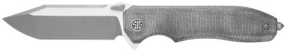 Sig Sauer Knives VA9SBT Validus  3.78" Folding Modified Tanto Plain Dark Acid Stonewash/Satin M390 Steel Blade, 4.76" Salt & Pepper Canvas Micarta Handle
