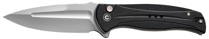 Civivi Knives C23053-3 Incindie  3.48" Folding Spear Point Plain Stonewashed 14C28N Steel Blade, Black Textured G10 Handle