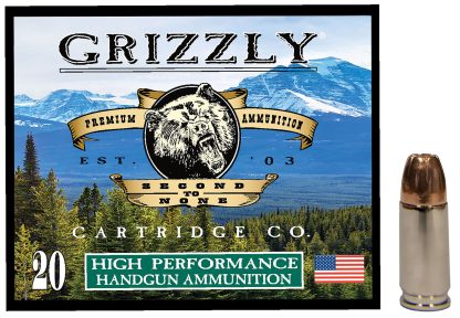 Grizzly Ammo GC9MM19mm Luger 115gr Jacketed Hollow Point 20 Per Box/10 Case