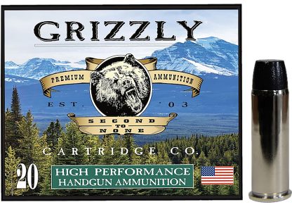 Grizzly Ammo GC44M9   44RemMag 260gr Wide Flat Nose Gas Check 20 Per Box/10 Case