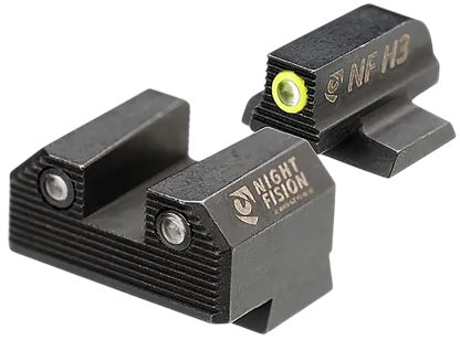 Night Fision CNK029187250YGZG Mete SF Stealth Yellow Tritium Rear Black Frame Fits Canik