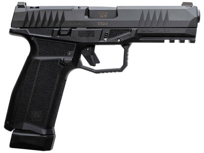AREX 815537023893 Delta L Gen2 9mm Luger 17+1 4.50" Black Barrel, Black Nitride Optic Cut/Serrated Slide, Black Frame, Ambidextrous