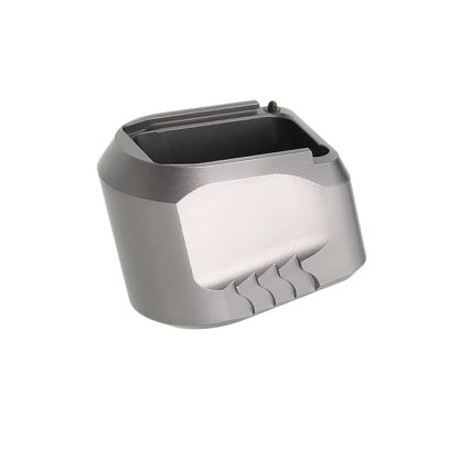 Tyrant CNC TDMPMAGEXFSGREY  Magazine Extension Fits S&W M&P 9/40 5rd Compatible w/ Full-Size M&P 1.0/2.0 frames Grey Aluminum