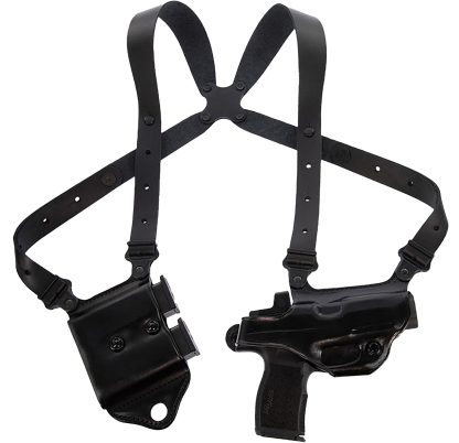 Galco MCII894RB Miami Classic II Shoulder System Shoulder Fits Chest Up To 56"/Sig P365 X Macro Black Steerhide  Right Hand