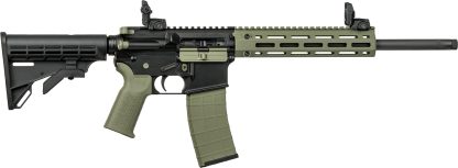 Tippmann Arms A101228 M4 LTE MSR 22 LR 25+1 16" Black Parkerized Threaded Barrel, OD Green Aluminum Receiver w/Picatinny Rail, M-LOK Handguard, Black Adj CAR15 Polymer Stock, OD Green Gen2 Grip, Right