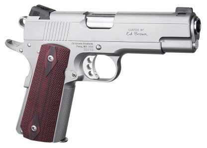 Ed Brown EC18SS45 1911 Executive Commander 45 ACP 7+1 4.25" Stainless Steel Barrel, Serrated Slide & Frame, Right Hand