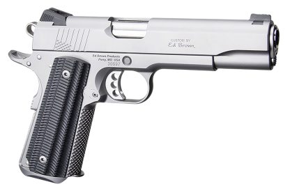 Ed Brown BASESS2A 1911 2nd Amendment 45 ACP 7+1 5" Stainless Steel Barrel, Serrated Slide & Frame, Black Alien G10 Grip, Right Hand