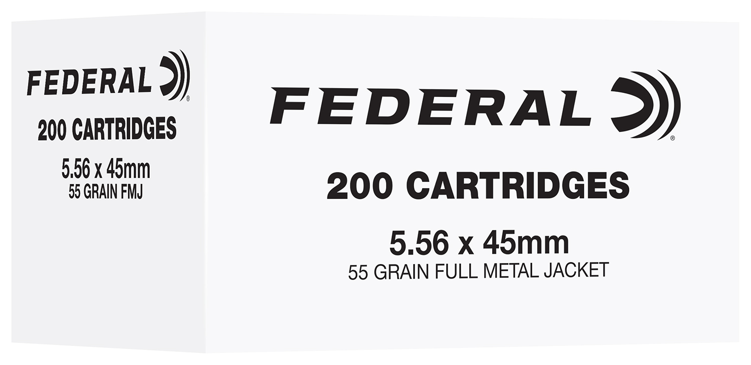 Federal FC556F200 5.56NATO 55gr Full Metal Jacket 200 Per Box/5 Case