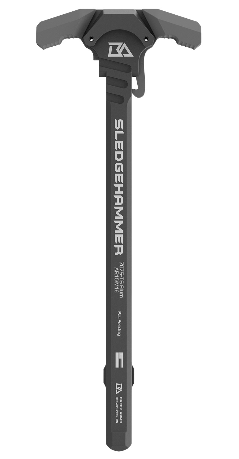 Breek Arms BRK6015MGRAY Sledgehammer Charging Handle Mil Spec AR15/M16 Rifles Gray Aluminum