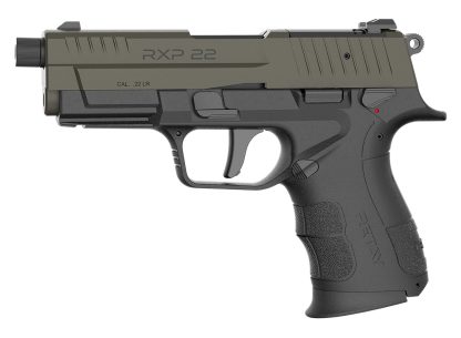 Retay USA RXP22BLKODSL13TH RXP 22 LR 13+1 4" Threaded Barrel, OD Green Cerakote Optic Ready/Serrated Slide, Black Cerakote Polymer Frame w/Accessory Rail, RMR/RMSc Footprint