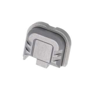 Tyrant CNC TDG43X48SPGREY Slide Cover Plate  Chevron Design Glock 43x/48 Grey Aluminum