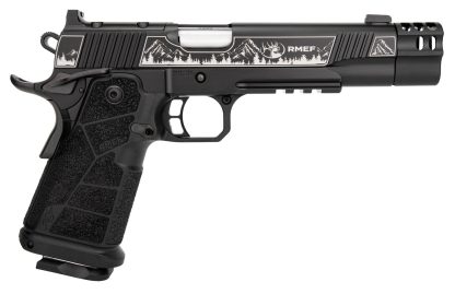 Kimber Mfg, Inc 3600305 DS Warrior Camp Guard Elite Full Size 10mm Auto 18+1 5" Matte Stainless Compensated Barrel, KimPro Black Stainless Steel Engraved Lightening Cut/Optic Ready/Serrated Slide, Bla