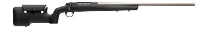 Browning 036120298 X-Bolt 2 Special Max LR SPR Full Size 7mm PRC 3+1 24" Matte Stainless Heavy Sporter Threaded Barrel, Matte Stainless Stainless Steel Drilled & Tapped Receiver, Black Adjustable Max