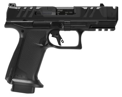 Walther Arms 4797050 PDP Pro X Sub-Compact Frame 9mm Luger 10+1 3.75" Black Barrel, Black Optic Ready/Serrated Slide, Black Polymer Frame w/Picatinny Rail, Black Textured Grip