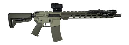 Shark Coast Tactical SCC04137GKNL Grassy Knoll Bundle 5.56 NATO 30+1 16" Black Melonite Threaded Barrel, 2-Tone Green Cerakote Aluminum Receiver w/Picatinny Rail, M-LOK Handguard, Magpul MOE SL OD Gre