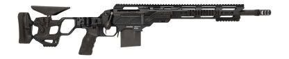 Cadex Inc CDXSSCOV308165CP20I2E1 CDX-SS Seven S.T.A.R.S. Covert Compact 308 Win 10+1 16.50" Black DLC Fluted Threaded Barrel, Black Cerakote Receiver w/Picatinny Rail, M-LOK Handguard, Black Folding S