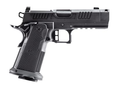 Alpha Foxtrot AA39X1QIG-XDBK19 AF1911 Romulus Compact Frame 9mm Luger 20+1 3.50" Black DLC Threaded Compensated Barrel, Black DLC Stainless Steel Optic Ready/Serrated Slide, Black DLC Stainless Steel