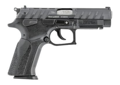 Grand Power 8588005808644 K100 Mk23 9mm Luger 15+1 4.25" Stainless Rotating Barrel, Black Optic Ready/Serrated Slide, Black Frame w/Accessory Rail, Textured Grip