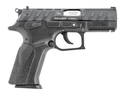 Grand Power 8588005808651 P1 Mk23 9mm Luger 15+1 3.66" 9mm Luger 12+1 3.66" Stainless Rotating Barrel, Black Optic Ready/Serrated Slide, Black Frame w/Accessory Rail, Interchangeable Backstrap, Ambide