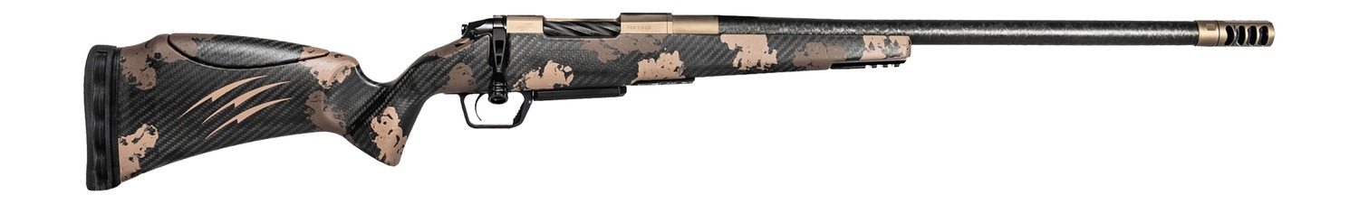 Fierce Firearms RIVSCX65PRC20BDS Carbon Rival XP 2.0 6.5 PRC 20" Smoked Bronze Cerakote Spiral Fluted Stainless Steel Barrel & Drilled & Tapped Receiver, Desert Shadow Camo Adj Comb Carbon Fiber Stock