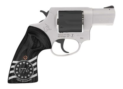 Taurus 2-85635-US3 856 1776 Small 38 Special +P 6 Shot 3" Stainless Steel Barrel, Black Stainless Steel Cylinder, Stainless Steel Frame, Custom Altamont Grip, Transfer Bar Safety