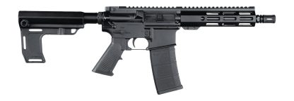 Andro Corp Industries 5568CBMPS ACI-15 CQB 5.56 NATO 30+1 8" Black Nitride Threaded Barrel, Black Anodized Aluminum Receiver w/Picatinny Rail, M-LOK Handguard, Black Polymer SBA3 Pistol Brace, A2 Grip
