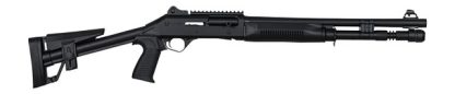 Panzer Arms PAM4TSSBSS M4 12 Gauge Semi-Auto 3" 5+1 18.50" Black Barrel, Black Aluminum Receiver w/Picatinny Rail, Black Skeleton Synthetic Stock & Grip