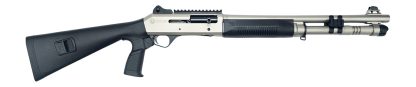 Panzer Arms PAM4MTSSS M4 12 Gauge Semi-Auto 3" 5+1 18.50" Nickel Barrel, Nickel Aluminum Receiver w/Picatinny Rail, Black Fixed Synthetic Stock, Black Polymer Grip