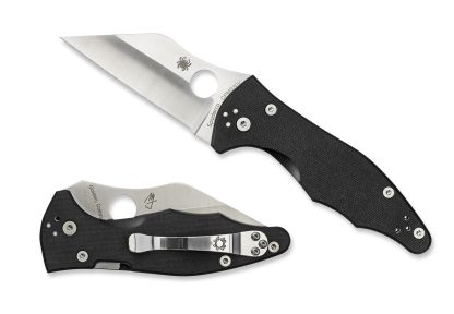 Spyderco C85GP2 Yojimbo 2  3.20" Folding Wharncliffe Plain Satin CPM S30V SS Blade/ Black Textured G10 Handle Includes Pocket Clip