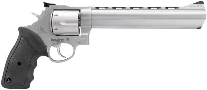 Taurus 2-440089 44  Large 44 Rem Mag 6 Shot 8.37" Matte Stainless Ported Barrel, Cylinder & Frame, Black Finger Grooved Rubber Grip, Transfer Bar Safety, Exposed Hammer