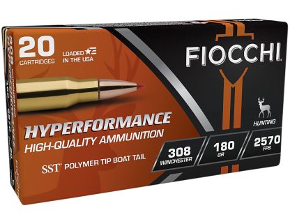 Fiocchi 308HSC Hyperformance  308Win 180gr Super Shock Tip 20 Per Box/10 Case
