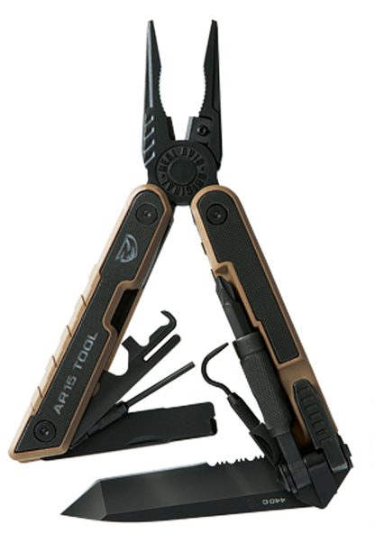 Real Avid AVAR15T AR15  440C SS Part Serrated Blade Black G10 Handle AR Platform