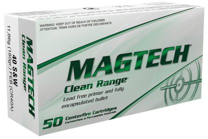 Magtech CR40A Clean Range  40S&W 180gr Fully Encapsulated Bullet Flat 50 Per Box/20 Case