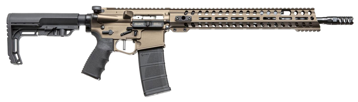 Patriot Ordnance Factory 00910 Renegade + 223 Rem,5.56x45mm NATO 16.50" 30+1 Burnt Bronze 6 Position MFT BMS Minimalist Stock