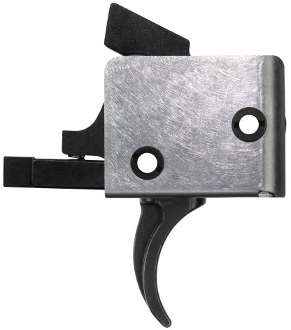 CMC Triggers 92501 Drop-In Single-Stage Curved Trigger w/ 4-4.50 lbs Draw Weight & Black/Silver Finish