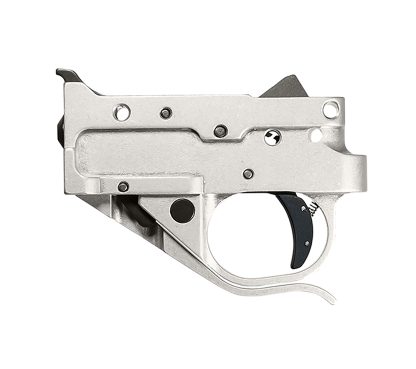 Timney Triggers 10221C16 Replacement Trigger  Single-Stage Curved Trigger with 2.75 lbs Draw Weight & Silver/Black Finish for Ruger 10/22