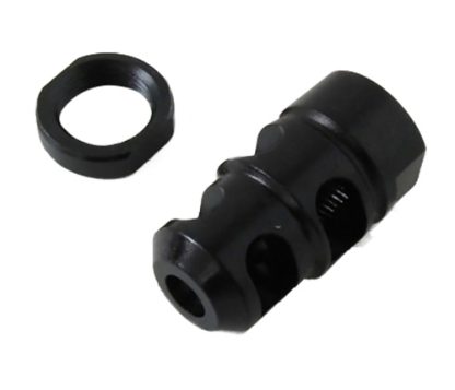Kel-Tec PLRSU582 PLR-22 Muzzle Brake Kit Black Steel with 1/2"-28 tpi Threads for 22 LR Kel-Tec PLR-16