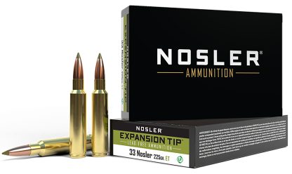 Nosler 40042 E-Tip 33Nosler 225gr E Tip Lead Free 20 Per Box/10 Case