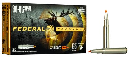 Federal P3006TT2 Premium  30-06Springfield 165gr Trophy Bonded Tip 20 Per Box/10 Case