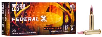 Federal F223FS1 Fusion  223Rem 62gr Bonded Soft Point 20 Per Box/10 Case