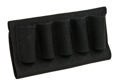 Blackhawk 74SH02BK Buttstock Shell Holder  Black Nylon 5rd Shotgun