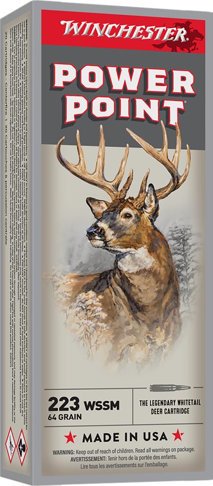Winchester Ammo X223WSS1 Power-Point  223WSSM 64gr 20 Per Box/10 Case