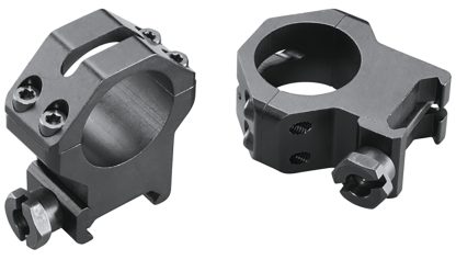 Weaver Mounts 48362 Four-Hole Skeleton Rings Matte Black 1" Extra High