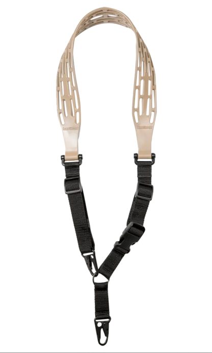 Limbsaver 12140 Tactical Sling Tan w/ Black Strap Nylon 48" OAL 1" W & Adjustable One-Two Point Design